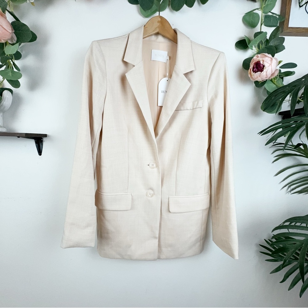 NWT Rumer Jericho Oversize Blazer in Shell Size Small - Picture 5 of 9